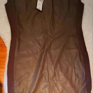 BCBG MAXAZRIA fitted brow/grey dress